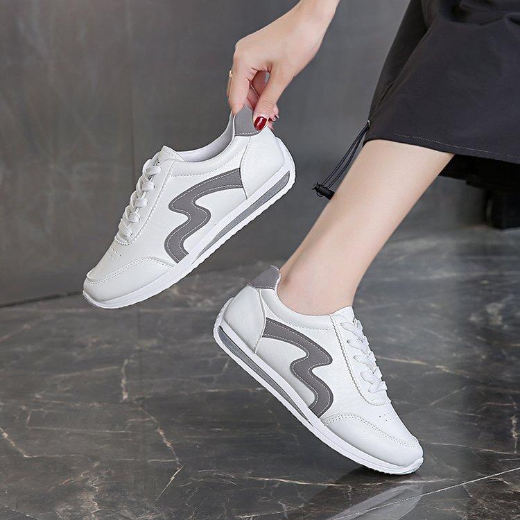 Fashion New Color Matching Fashion Casual Shoes Large Size Small White Shoes Female Students Lace-up Running Sneakers Zapatos De Mujer
