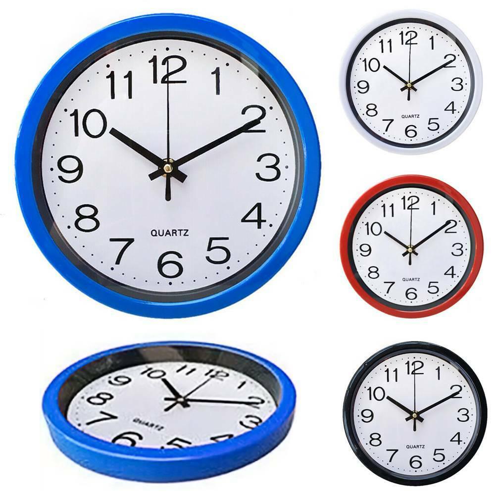 8 Inch Large Vintage Round Modern Decoration Home Bedroom Retro Time Kitchen Nordic Wall Clock Non-Ticking Quartz Clock