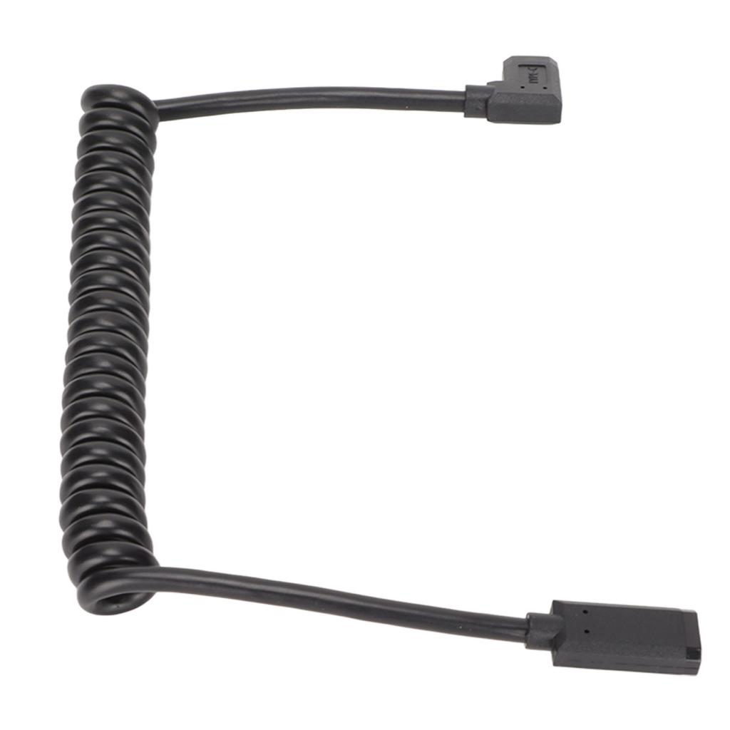 USB C Cable USB C Female to USB C Male 4K 60hz 3A Quick Charging 10Gbps 1.2m Helical Spring Design USB C Power