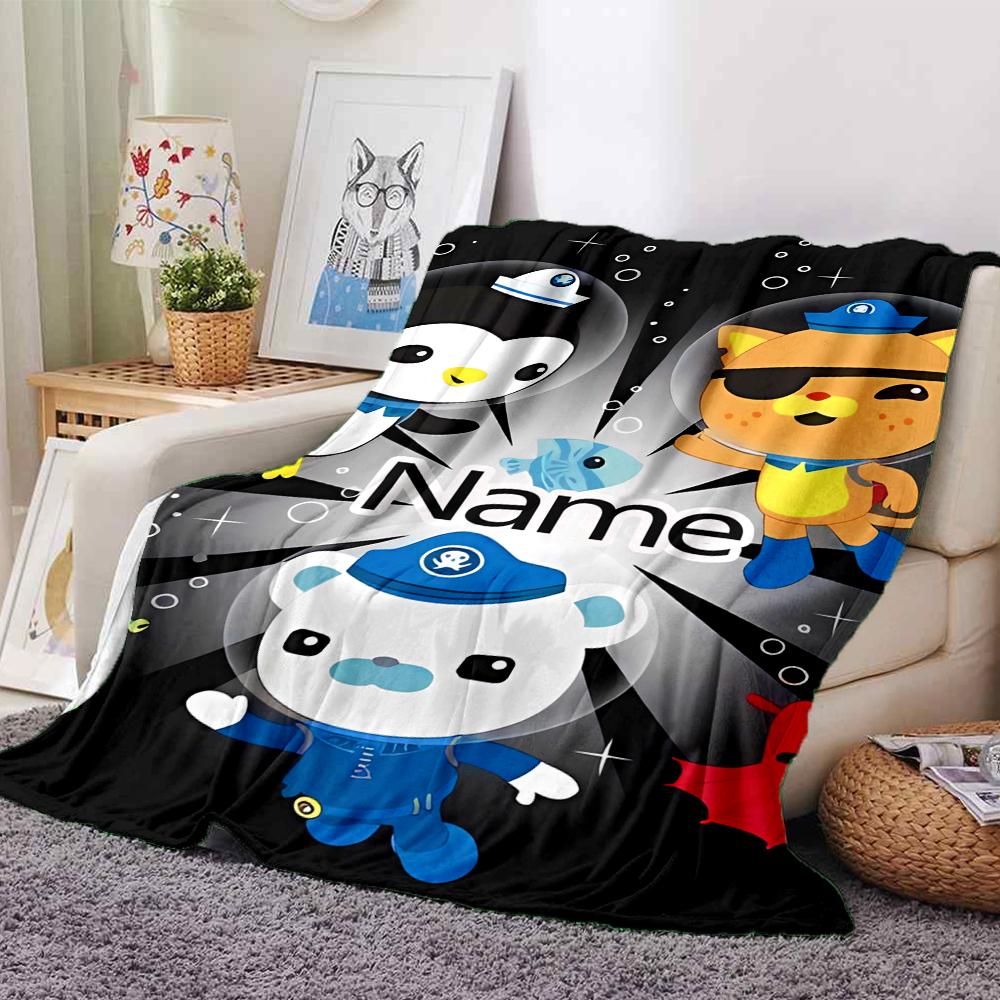 Customiz Name Personality Octonauts Blanket Soft &Warm Sofa Office Bed Travel Lunch Break Blanket, Gift Suitable All Seasons