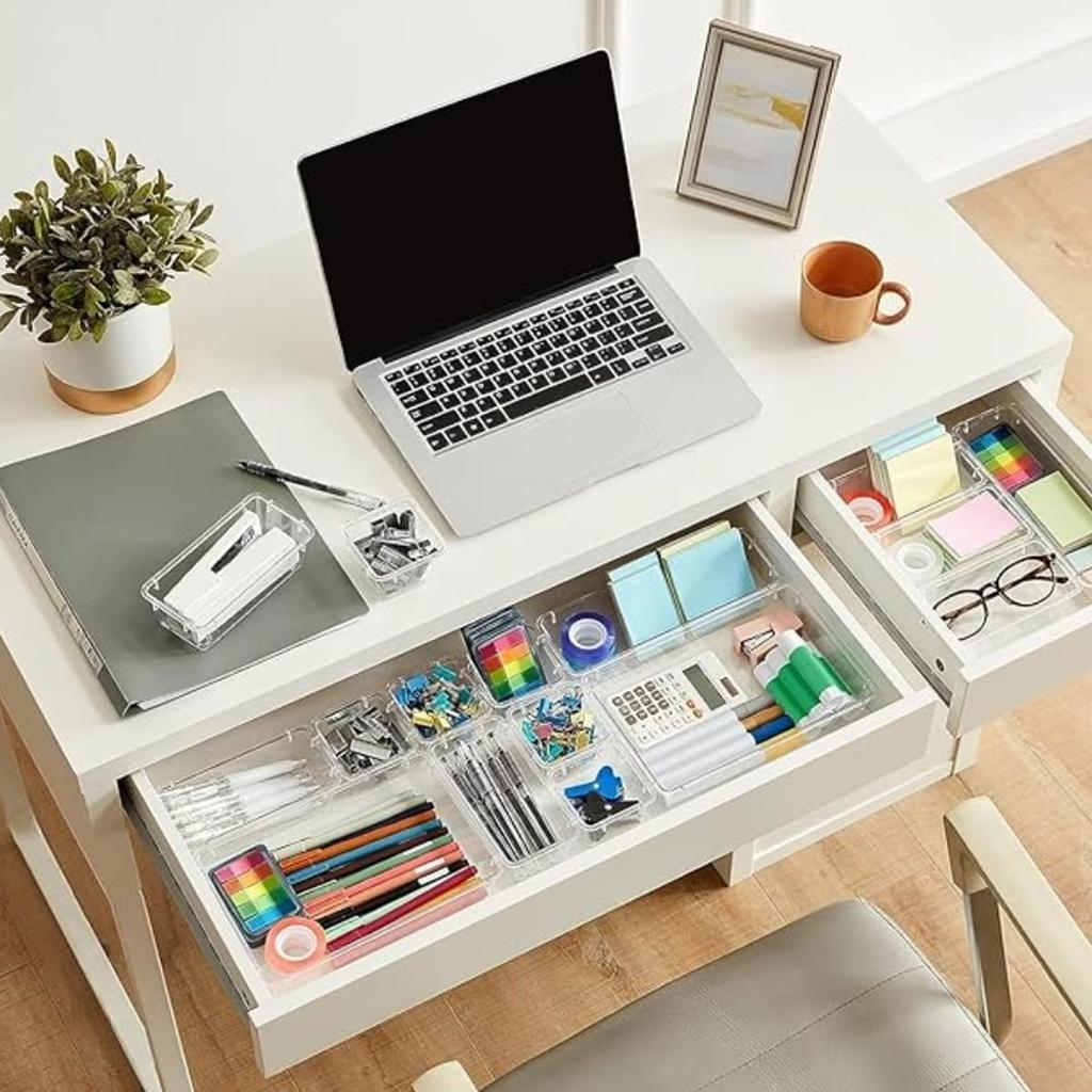 Acrylic Honpo Drawer Divider Small Item Transparent Desk Divider Storage Desktop Cosmetics Clothes Case Organizer Tray, Storage, Tray, Case, Box,