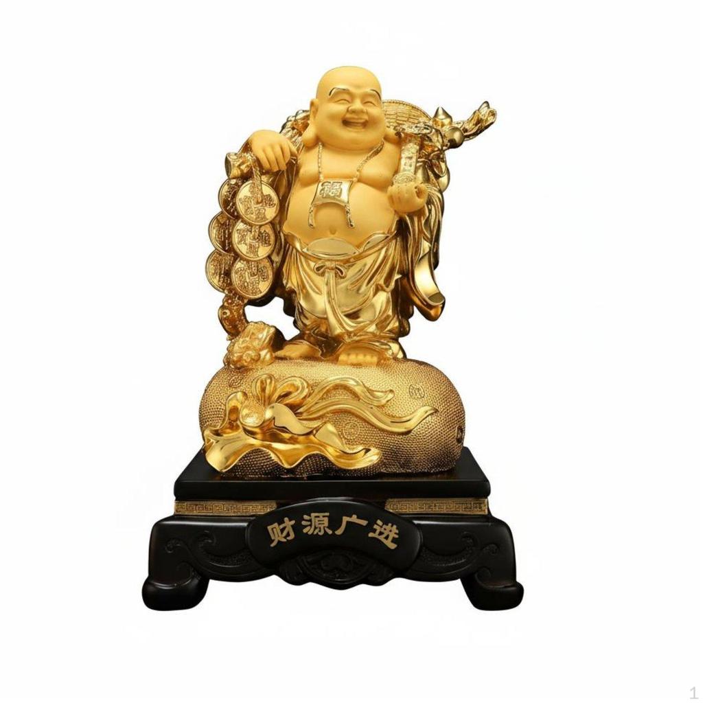 Gold Buddha Statue Dragon Figurine Decorative Buddhist Items for