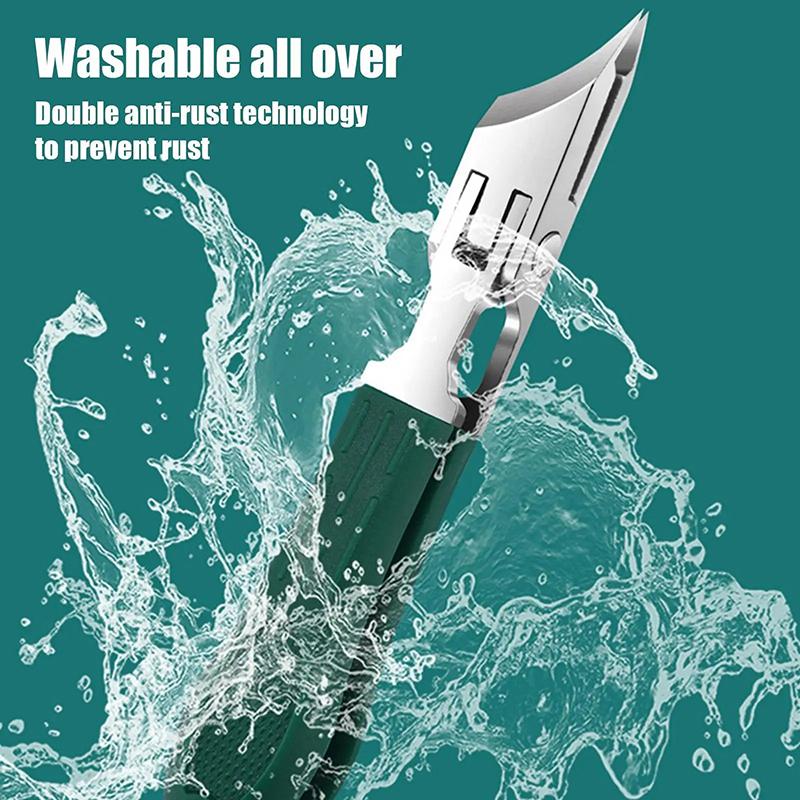 Tăietor de unghii curbat din oțel inoxidabil Tăietoare pentru unghii de mână și de picior Îndepărtător de cuticule anti-stropire Tăietoare pentru unghii de mână