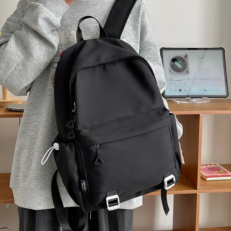 Simple Casual Backpack New Versatile Junior High School Student Schoolbag Travel Backpack