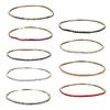 9 Pieces Multicolor Zirconia Elastic Bracelet Set Fashionable Stretch Rhinestones Handchain Jewelry for Women Girls