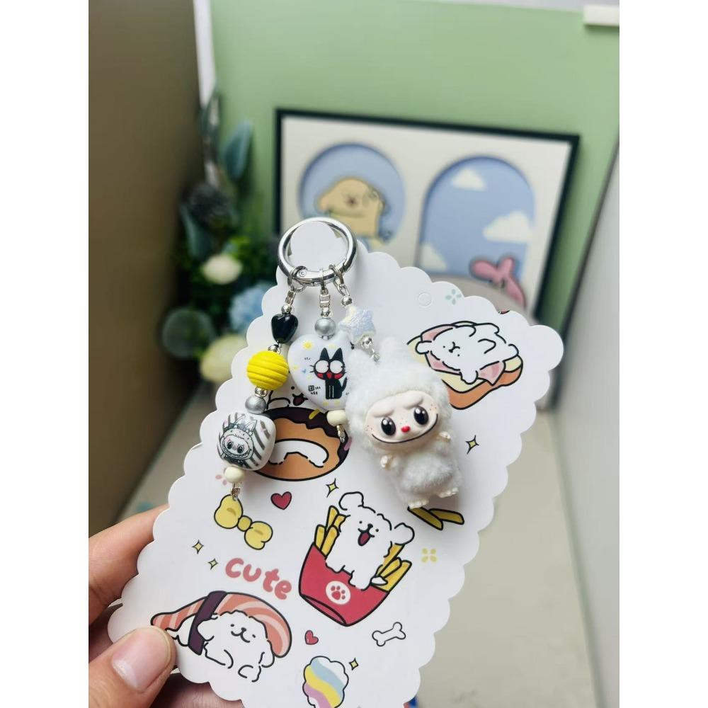 

Флокированная тряпичная подвеска CM Сумка для девочки Милая подвеска-кукла для студента Брелок ручной работы 1pc