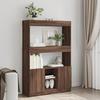 VidaXL High Buffet Brown Oak 92x33x140 Cm Engineered Wood, Bookcase, Modern Bookcase, Bookshelf 3309615