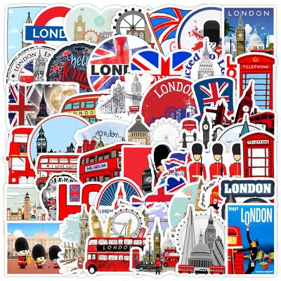 50 Trendy Brand British Style Notebook Skateboard Suitcase Water Cup Graffiti Decoration Stickers