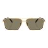 Prada Rectangular Sunglasses With Letter Decoration Men Sunglasses Brown PRA57S5AK90F