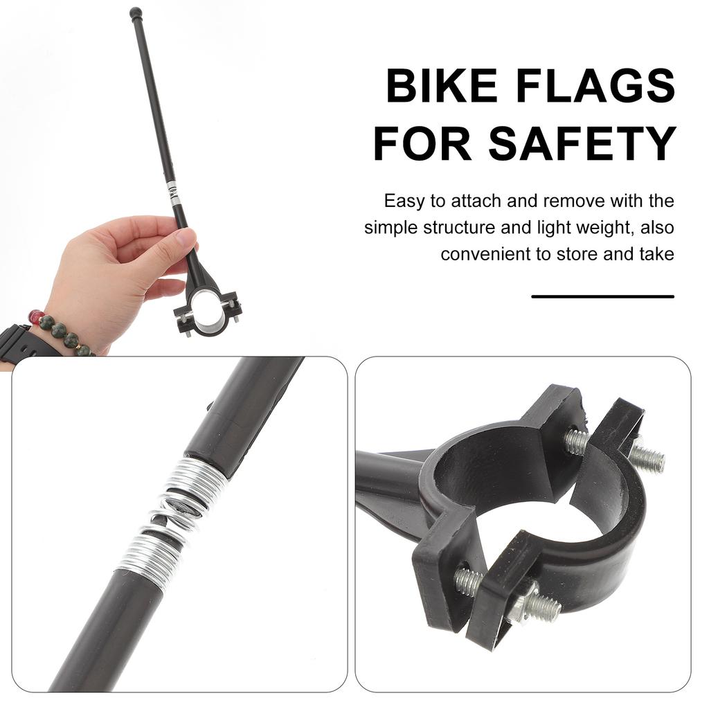 Bicycle Flagpole Bike Handlebar Motorbike Cycling Motorcycle Mounts Holders for Outside Display Safety