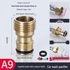 All-Copper Universal Washing Machine Faucet Adapter with Inlet Hose and 46-Point Stop Valve
