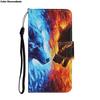 Painted Leather Case for Redmi Note 10 10S 11 11S Pro 5G 10C 8T Flip Wallet Card Slot Holder Phone Book Cover Flower Cat