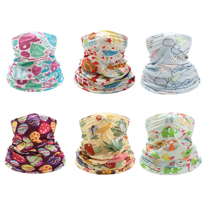 Dziecięcy Lodowy Chustogrzbiet Lato Dzieci Twarz Szyja Osłona Przeciwsłoneczna Kołnierz Gaiter Bandana Szalik Pyłoszczelny Sporty Zewnętrzne Nakrycie Głowy Szaliki