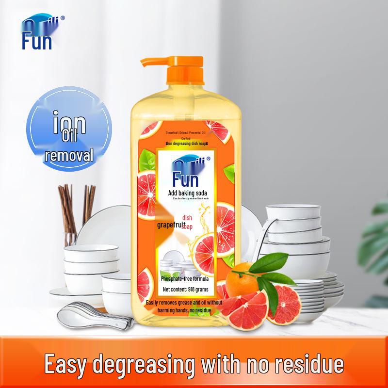 Buy 1 Get 3 Bottles: Grapefruit Essence Oil-Removing Dish Soap with Baking Soda