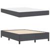 Bed Frame with Mattress Dark Grey 140 x 190 cm Fabric