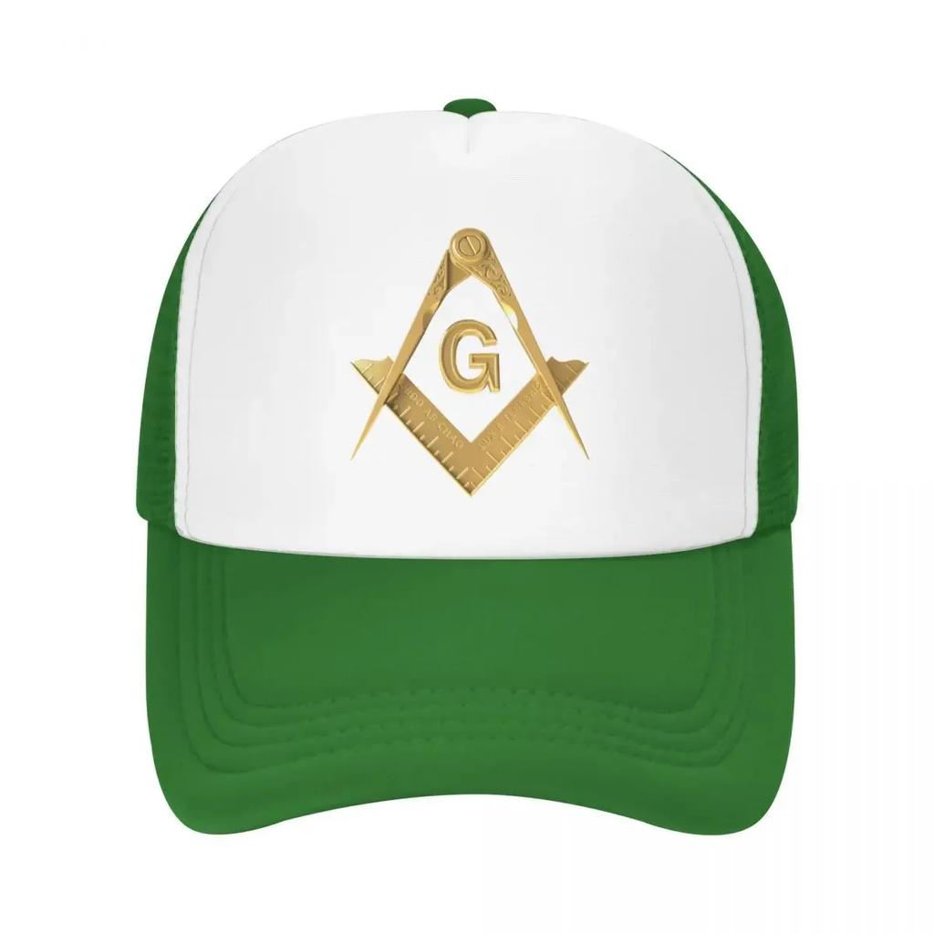Custom Gold Freemason Logo Baseball Cap Women Unisex Breathable Masonic Mason Trucker Hat Streetwear Snapback Caps