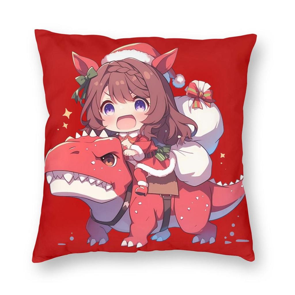 Gold Ship Christmas Pillowcase Double-sided Printing Cushion Cover Decorative Uma Musume Anime Throw Pillow Case Cover