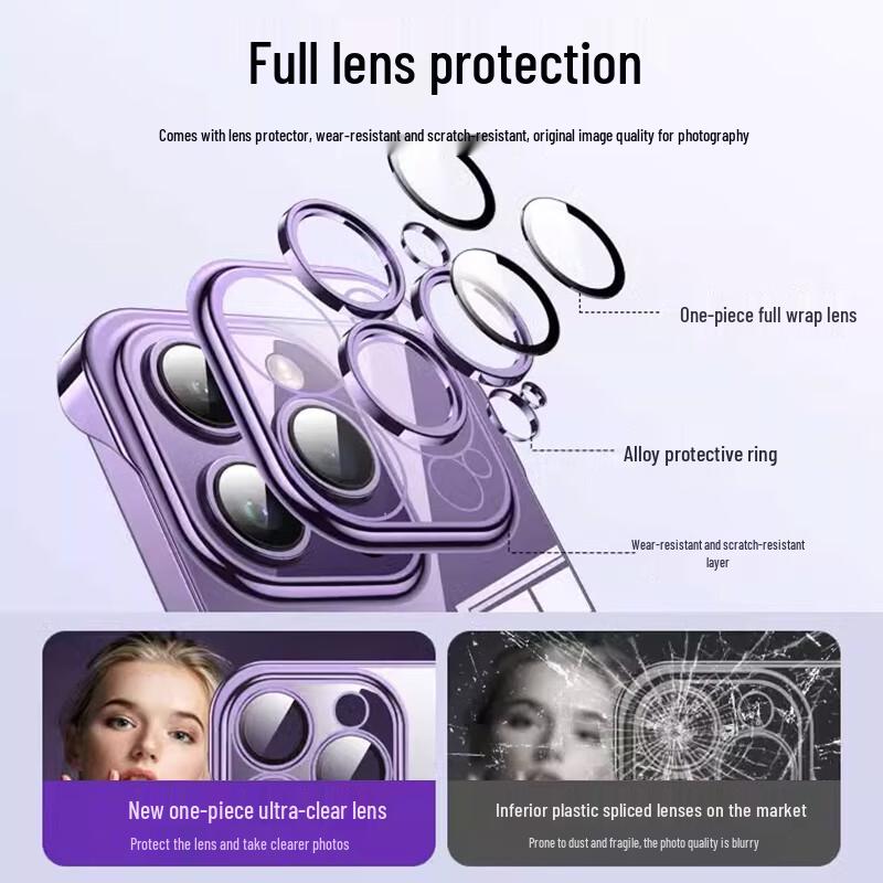 Electroplated Borderless Transparent Heat-Dissipating Phone Case for iPhone