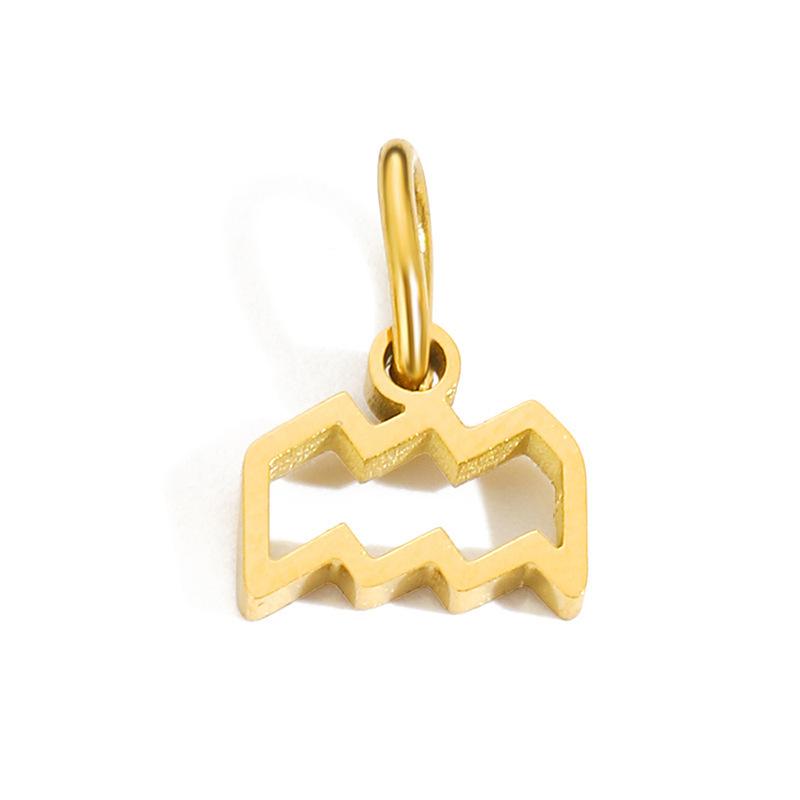 

CARLIDANA Tarnish Free 316L Stainless Steel Zodiac Sign Charms for Necklace or Bracelets Gold Color Dropshipping Wholesale