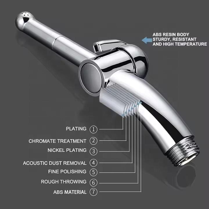 Chrome Handheld Toilet Sprayer Bidet Health Faucet Bathroom Toilet Bidet Sprayer Shattafs