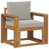 Outdoor Sofa Solid Acacia Wood and Polyester