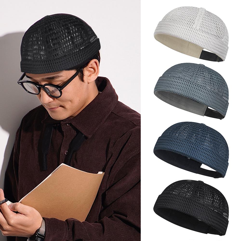 Gorra de Ciclismo Malla Transpirable Sin Visera Ultraligera Ajustable Gorros Docker Verano Primavera Elástica Hombres Mujeres Gorro para Correr Senderismo