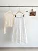 2026 Spring/Summer Layered Ruffle Cake Skirt - White Fairy Vacation Maxi Skirt