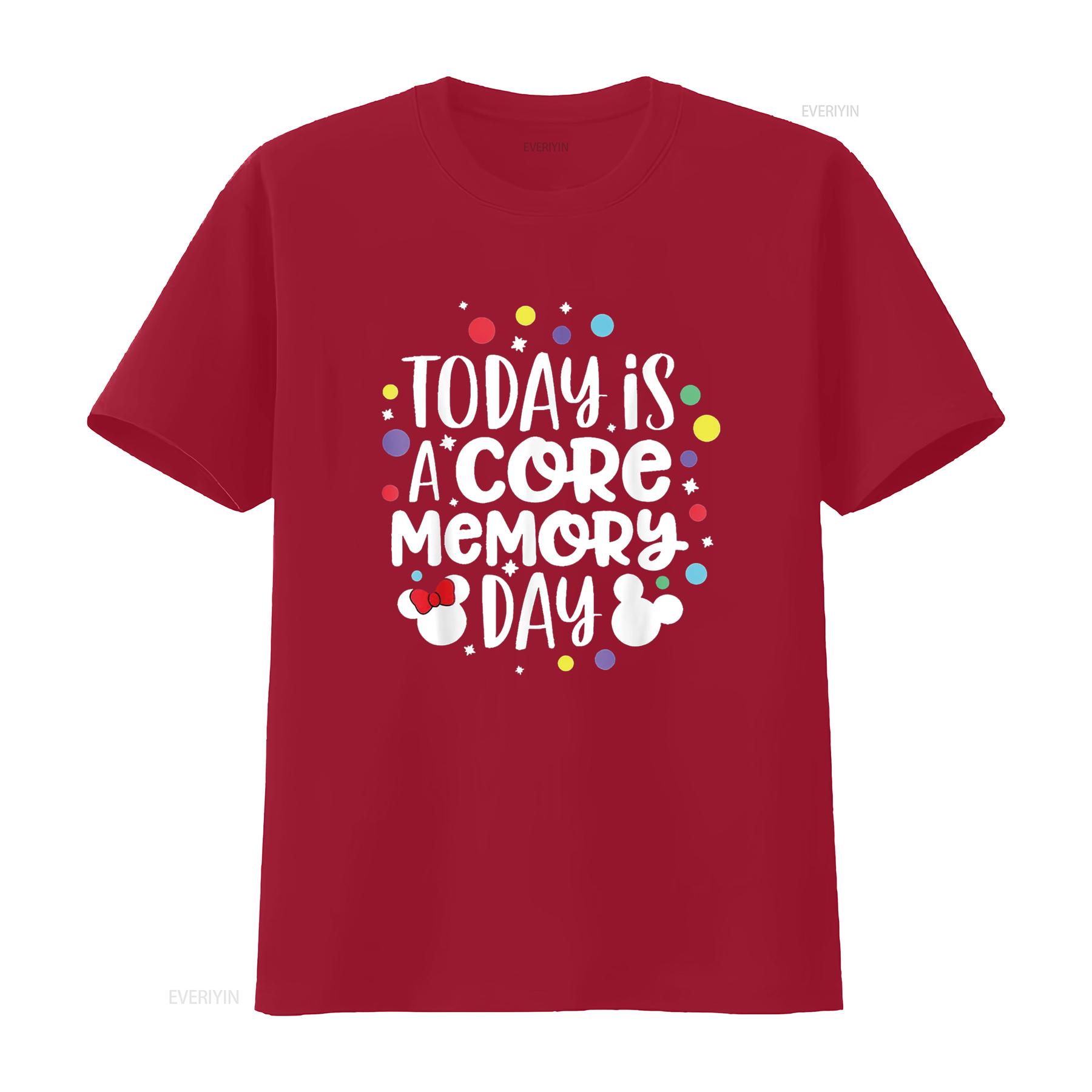 

Today is A Core Memory Day T Shirt vintage Washed Comfortable Versatile Unisex designer clothes homme Top For Everyday Wear S