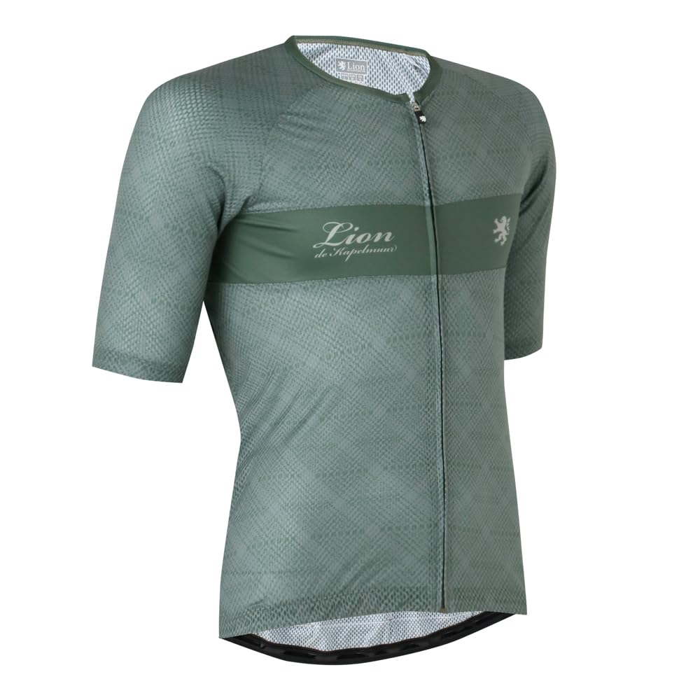 Lion de Kapelmuur Short Sleeve Cycling Airiness XS Jersey, Jersey, Olive,