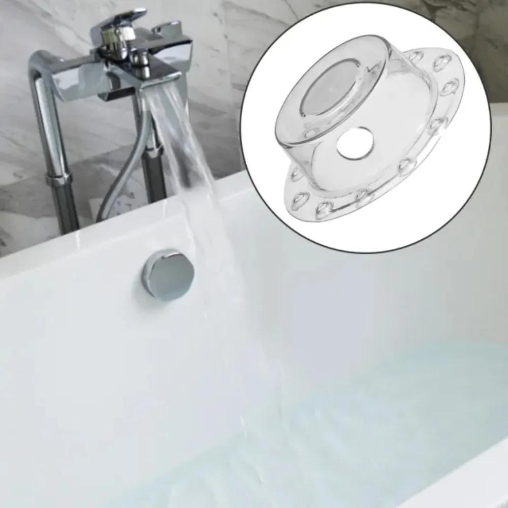 PVC Bath Overflow Drain Cover Anti-overflow Bathtub Tray Stopper Add Extra Inches Water for Tub Warmer Bathroom Accessories