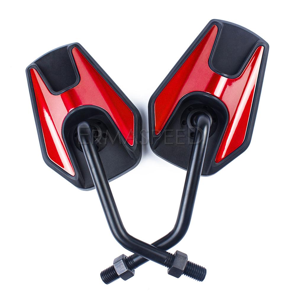 Electric Bike Scooter Rear View Mirrors Universal 10mm Motorcycle Handlebar Side Rearview Mirrors Motorcycle