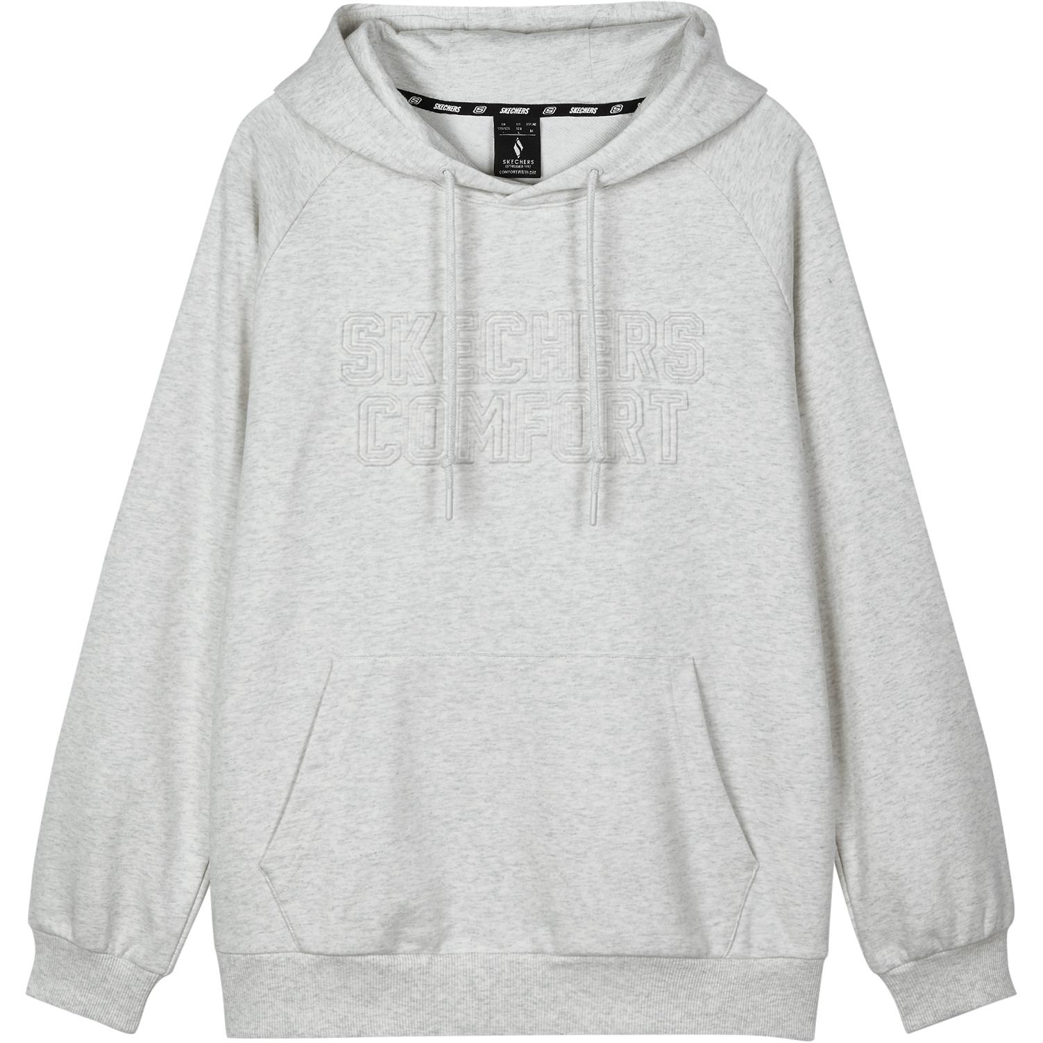 Skechers Logo 3D Pattern Outdoor Casual Sports Hoodie Unisex Hoodies Gray L324U095-0248 XS