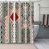 African Ethnic Flower Pattern Shower Curtains Geometry Bathroom Curtain Fabric Waterproof Polyester For Bathtub Decor With Hooks