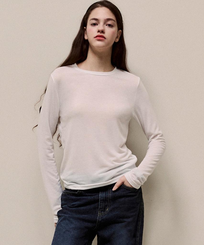 LUSIDA Mati Basic Long Sleeve Round T-Shirt_5 Colors