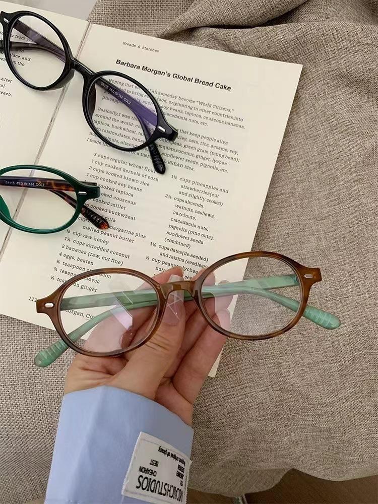 Green Oval Anti Blue Light Glasses pc Frame Women Men Ellipse Computer Glasses Eyewear Blocking Optical Spectacle Eyeglasses
