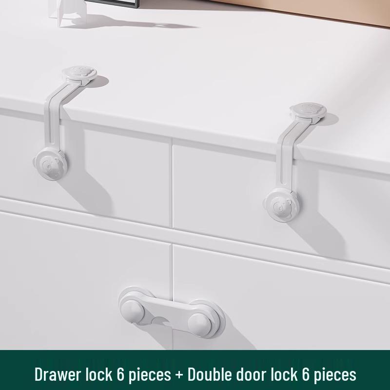 Children's Adjustable Safety Lock for Drawers, Cabinets, and Refrigerators - Anti-Pinch, Transparent, Baby-Proof Latch.