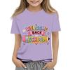 Children's Casual and Fashionable Round-Neck Printed Short-Sleeve Top for Back-to-School
