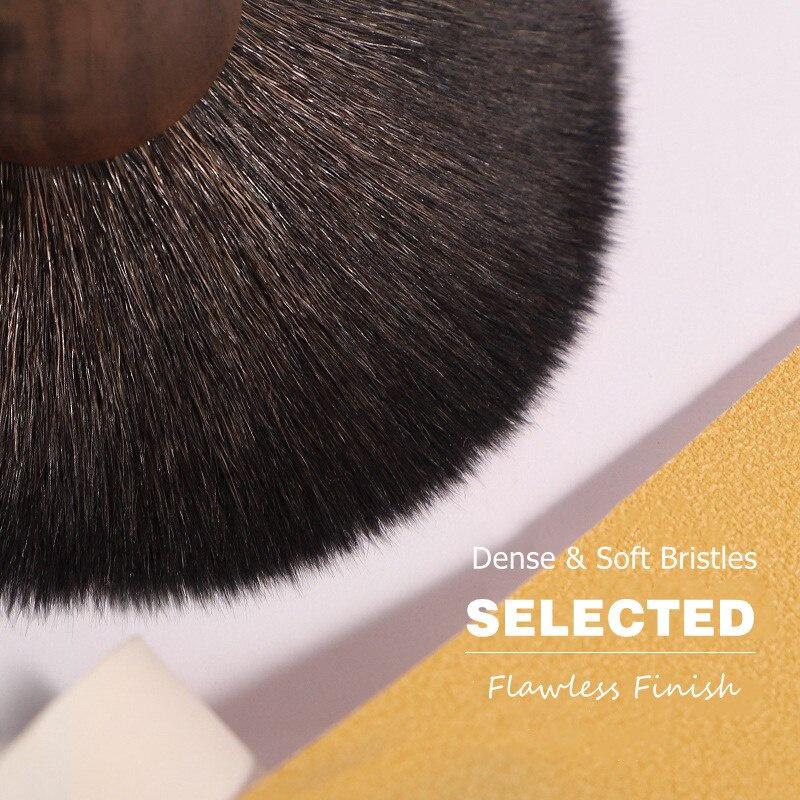 Large Powder Makeup Brush WLN00 100% Original Walnut Wood Ultra-Soft Bristle Round Powder Bronzer Cosmetic Beauty Tools
