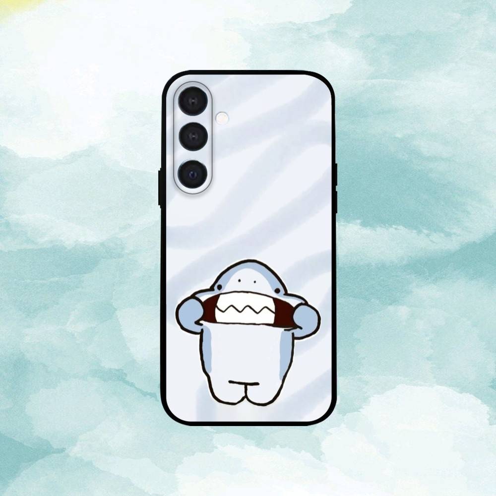 

Cute and funny cartoon shark Phone Case For Samsung A73,A21s,A22,A31,A32,A52,A53,A71,A80,Soft Black Shell Samsung a20s