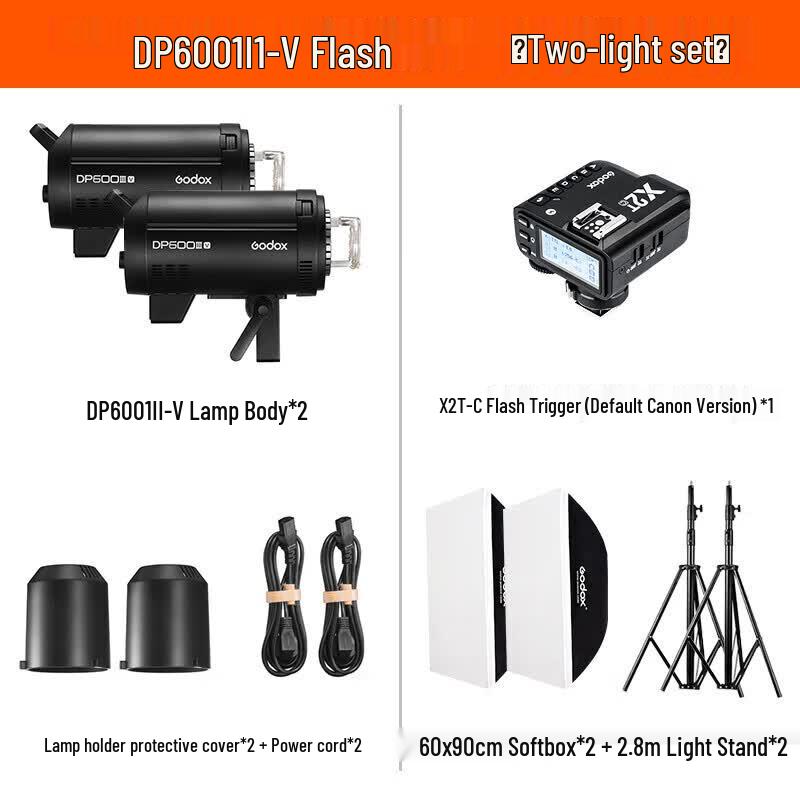 Godox DP600III-V 600W Studio Flash Lighting Kit DP600III-V 4th Gen