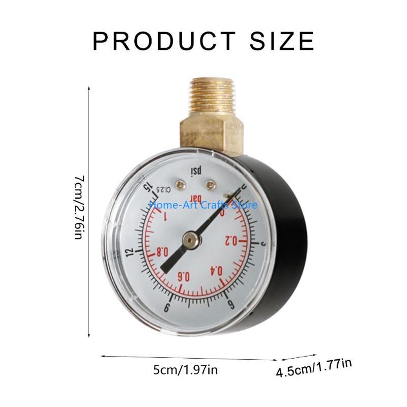 Y3NA Y50 Pressure Gauge 52mm 1/4 BSPT Vertical 15,30,60,100,150,300 PSI Durable