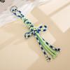 Colorful Cow Hand-woven Nylon Keychains Bag Decorative Car Fashion Accessories Woven Art Gift for Friend Bag Charm
