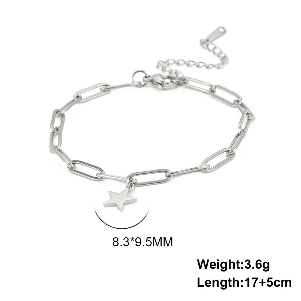 Cazador Stainless Steel Trendy Star Charm Double Chain Bracelet for Women Bracelets on Hand Jewelry 2025 Birthday Gift Wholesale