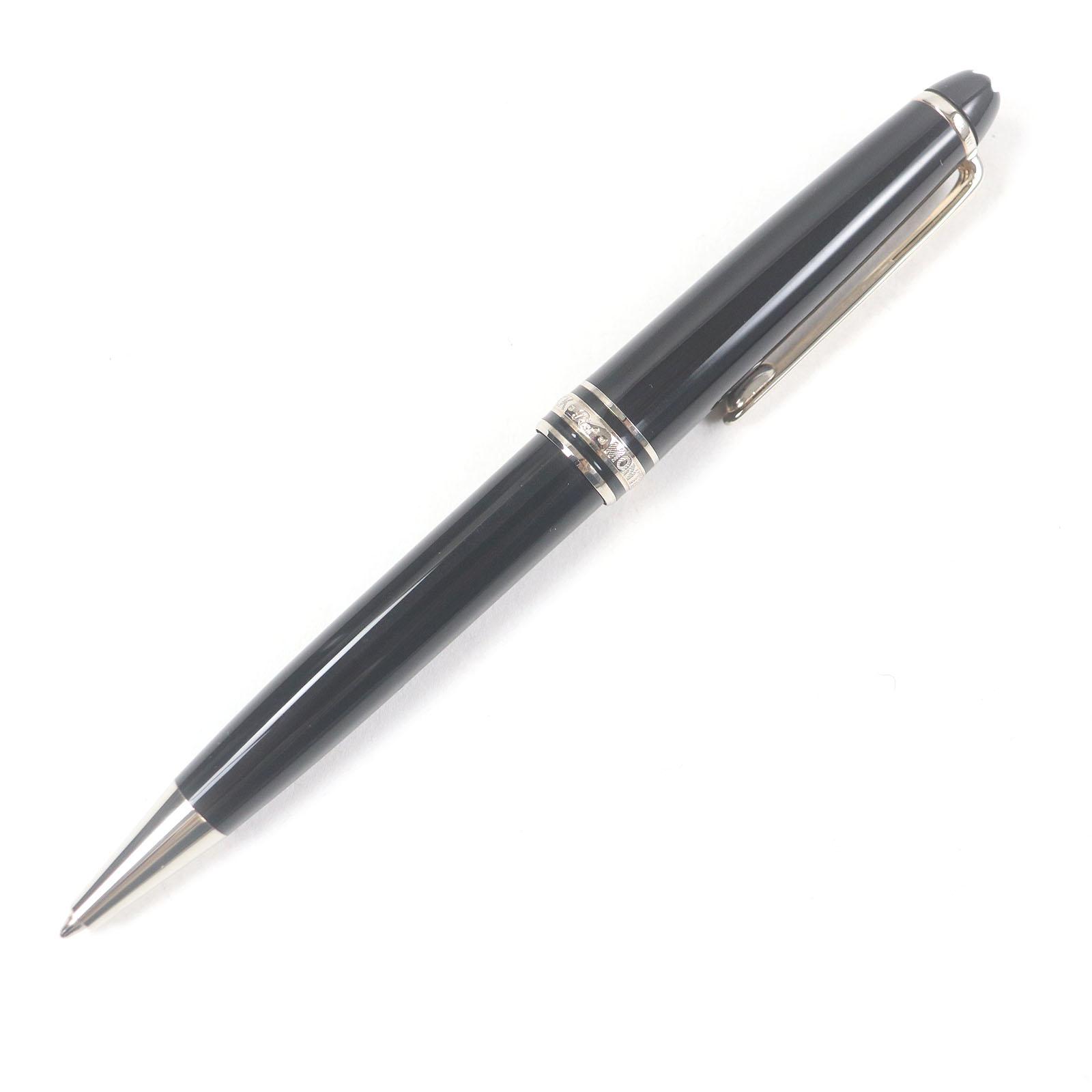 Great MONTBLANC Ballpoint pen Meisterstck Classic Twist type Black Silver mens Used