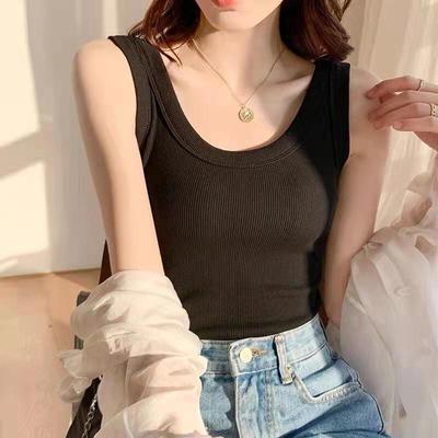 Neues ärmelloses Anti-Exposure-Camisole mit Gewinde für Damen – Sommer/Frühling