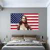 American Flag Patriotic Tapestry Novelty Female Face Design Wall Hanging for College Dorm Stylish Room Decor Modern Aesthetic