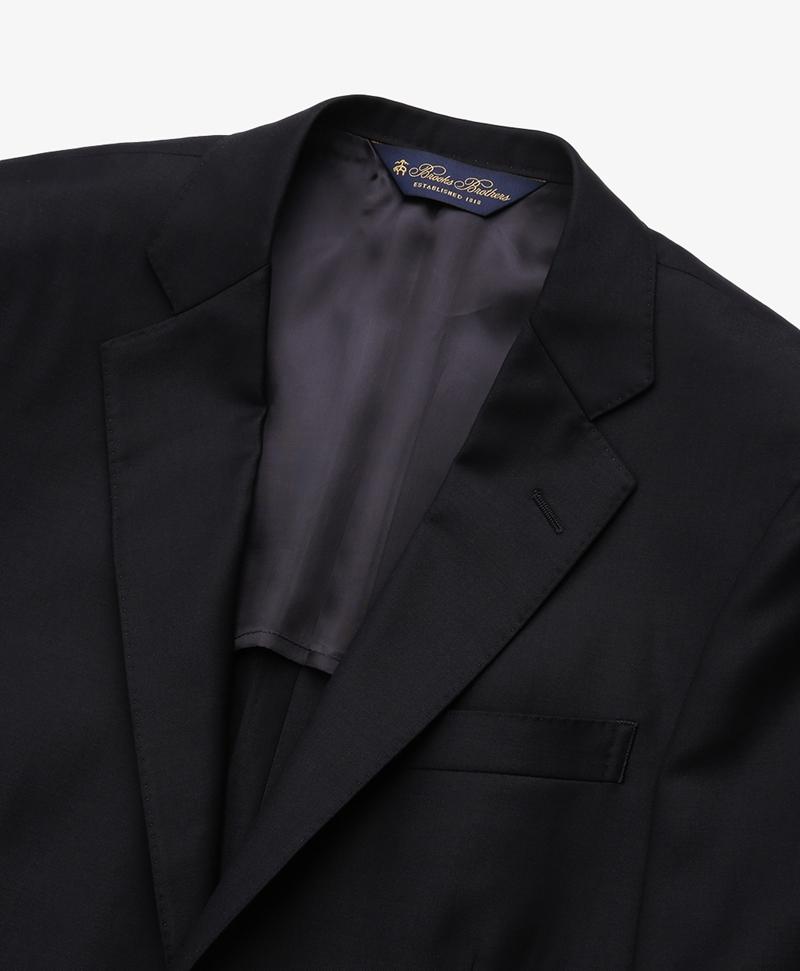 Brooks Brothers Classic Fit Single 2-Button Gold Button Blazer (Navy) (Bbjbmf8845Q)