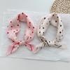 Women Spain Brand Design Square Scarf Lovely Polka Dot Cotton Viscose Shawls Small Handkerchief Neck Snood Hijab 58*58Cm