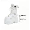 Fashion 13.5CM,17CM Women Punk Boots Autumn Platform Outdoor Leather Sneakers Chunky Motorcycle Boots Nightclub Party Cosplay Shoes