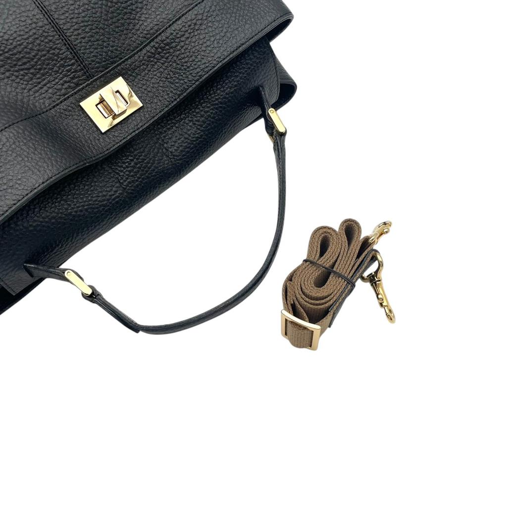 Used ATAO Shoulder Bag LABO LABOShoulder Bag black leather Women